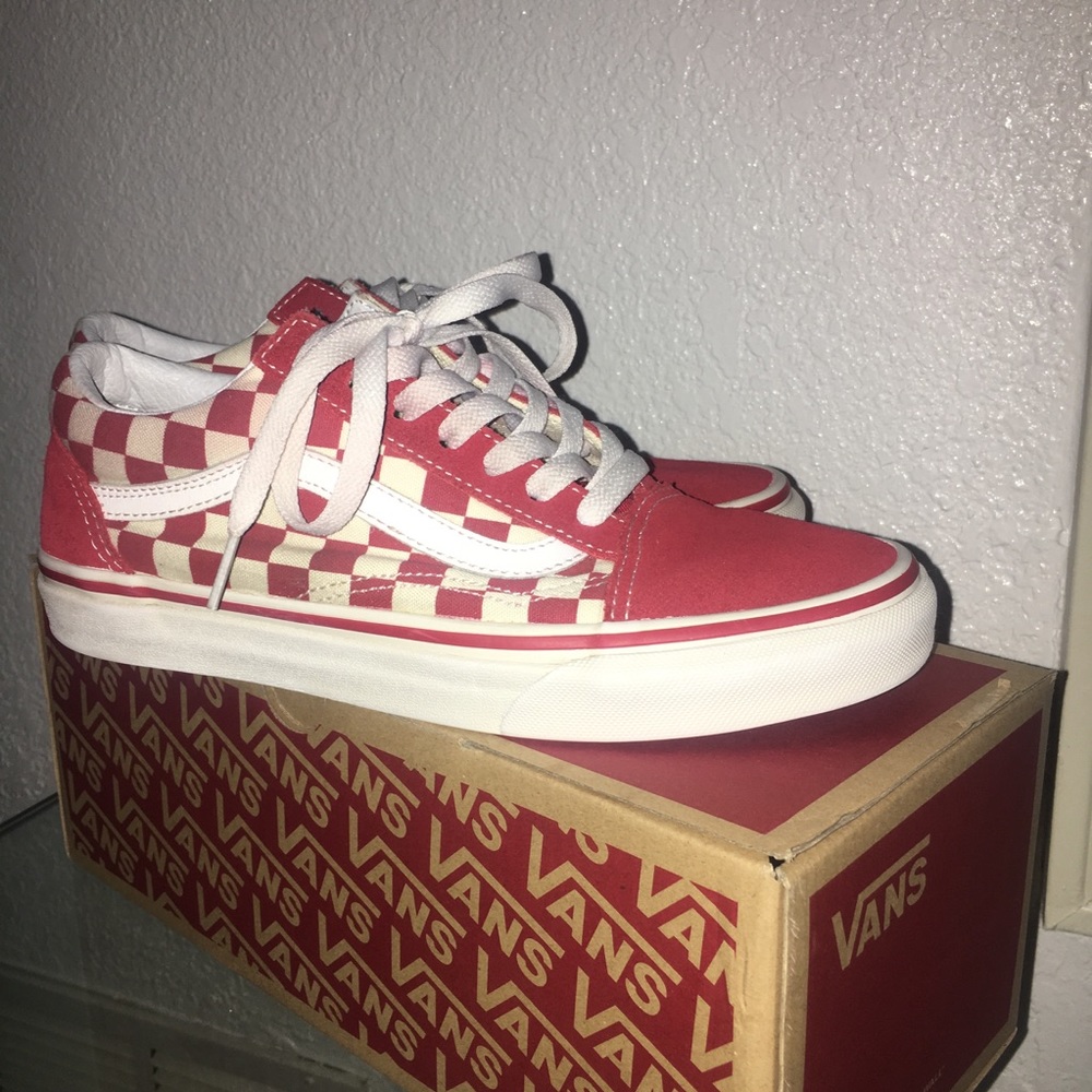 Red Checkered Vans